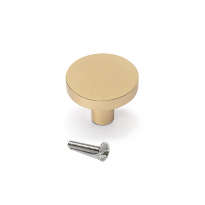 Emuca Set 10 Möbelknöpfe, Schrankknöpfe Uppsala, Durchmesser 30mm, Aluminium - werkzeug-online24