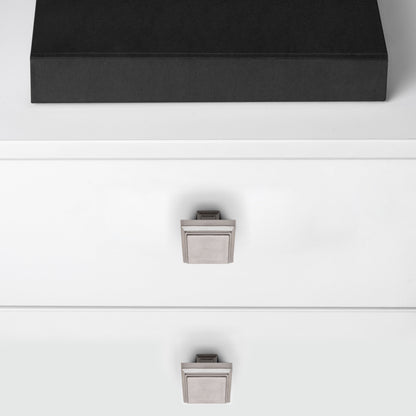 Emuca Set 10 MöbelknöpfeSchrankknöpfe, Ceuta, 31.5x31.5mm, Zamak - werkzeug-online24