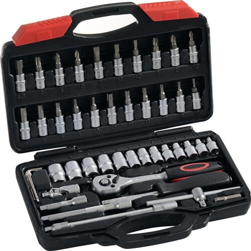 NOW Steckschlüsselsatz 45-teilig 1/4 ″ Schlüsselweiten 4-14 mm - werkzeug-online24