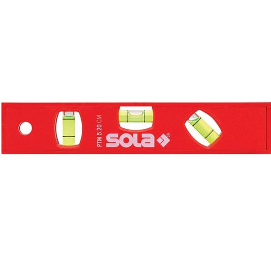 SOLA Torpedowasserwaage PTM 5 20 cm ABS Kunststoff rot 1,50 mm/m Magnet - werkzeug-online24