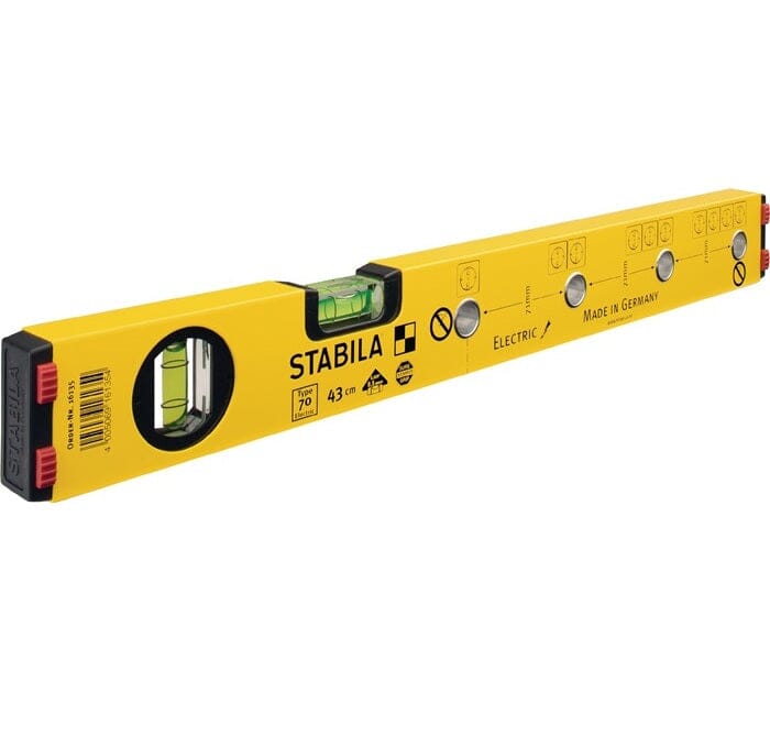 STABILA Wasserwaage 70 Electric Aluminium gelb ± 0,5mm/m - werkzeug-online24