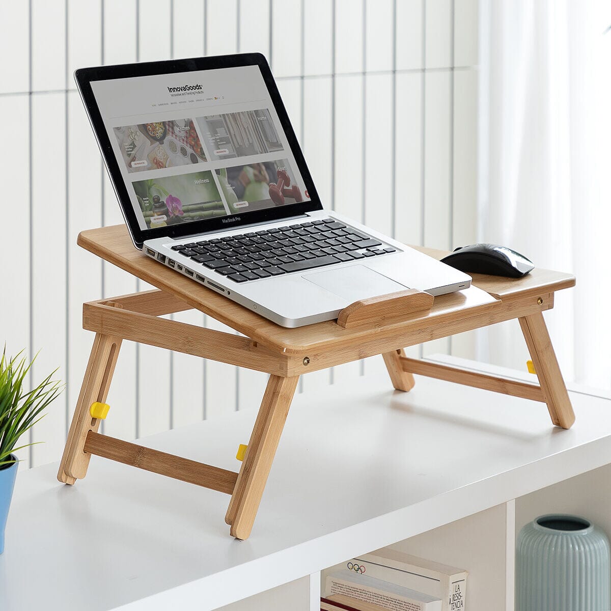 Betttisch, Laptoptisch aus Bambus, klappbar Lapwood InnovaGoods - werkzeug-online24