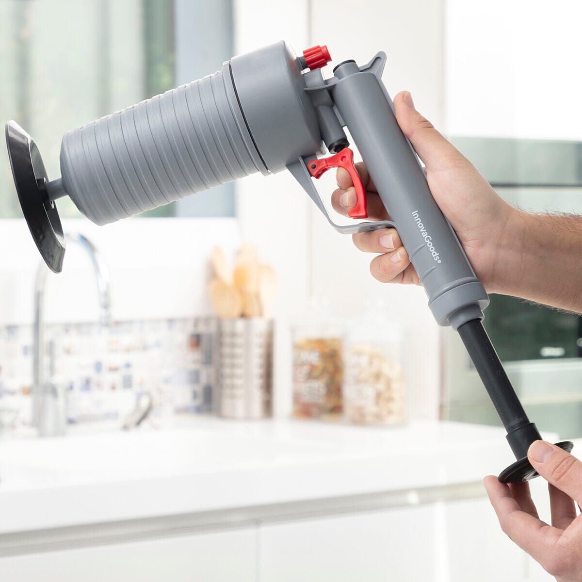 Universelle Pressluftpistole zur Abflussreiniung, mit Adaptern KlinGun InnovaGoods - werkzeug-online24