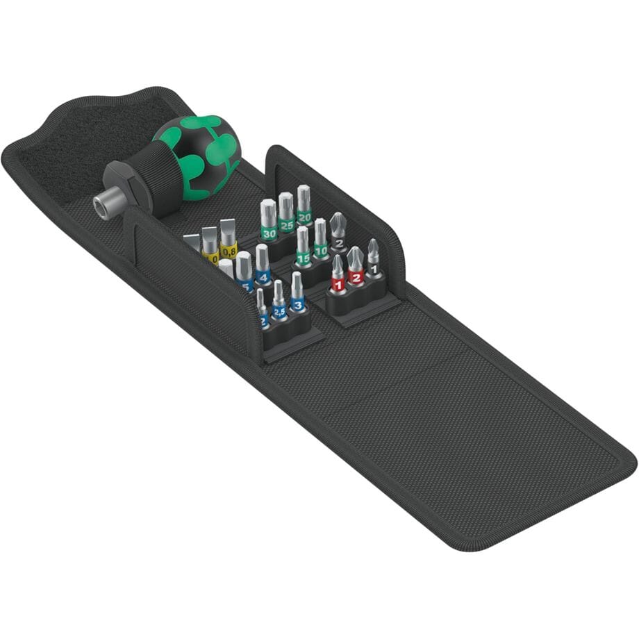Wera Bitsortiment KK Stubby 1 19-teilig PH/PZD/TORX®/6Kt./Schlitz - werkzeug-online24