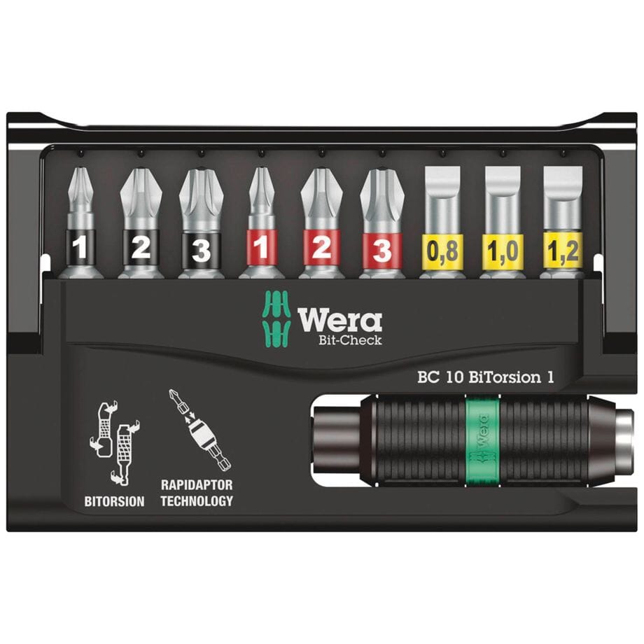 Wera Bitsortiment Bit-Check 10 BiTorsion 1 10tlg. - werkzeug-online24