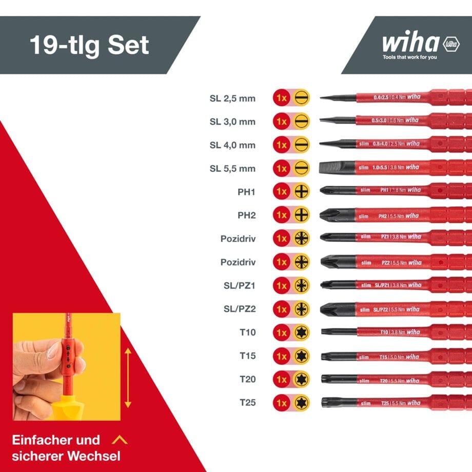Wiha Schraubendrehersatz slimVario - werkzeug-online24