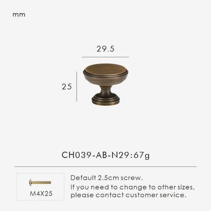 Möbelgriff aus massivem Messing – französischer Retro-Stil in Antik-Bronze - werkzeug-online24