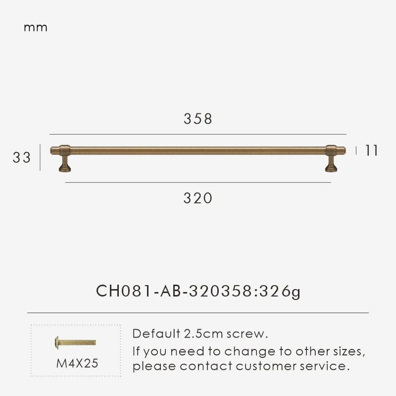 Möbelgriff aus massivem Messing – französischer Retro-Stil in Antik-Bronze - werkzeug-online24