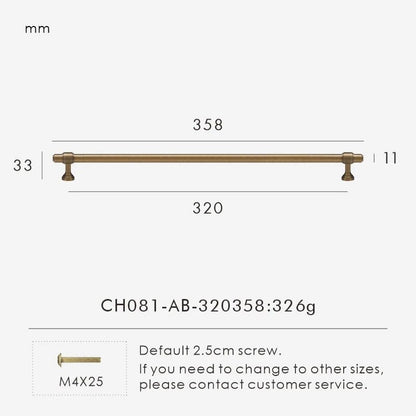 Möbelgriff aus massivem Messing – französischer Retro-Stil in Antik-Bronze - werkzeug-online24