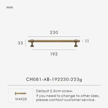 Möbelgriff aus massivem Messing – französischer Retro-Stil in Antik-Bronze - werkzeug-online24