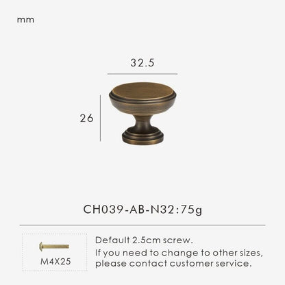 Möbelgriff aus massivem Messing – französischer Retro-Stil in Antik-Bronze - werkzeug-online24