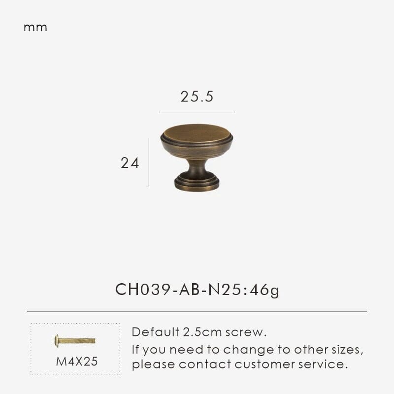 Möbelgriff aus massivem Messing – französischer Retro-Stil in Antik-Bronze - werkzeug-online24