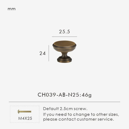 Möbelgriff aus massivem Messing – französischer Retro-Stil in Antik-Bronze - werkzeug-online24