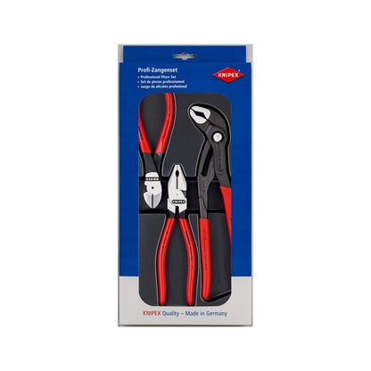 KNIPEX Zangensatz Kraft-Paket 3-teilig poliert Kunststofftiefziehteil - 00 20 10 - werkzeug-online24