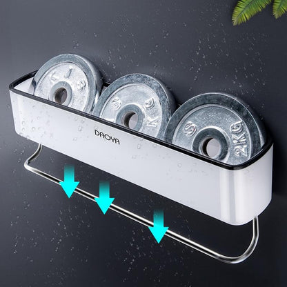 Duschablage, Duschkorb, selbstklebend, Design weiß - werkzeug-online24