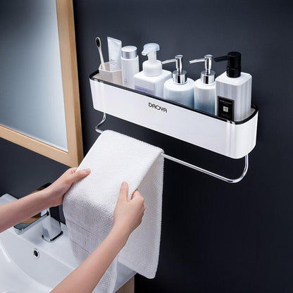 Duschablage, Duschkorb, selbstklebend, Design weiß - werkzeug-online24
