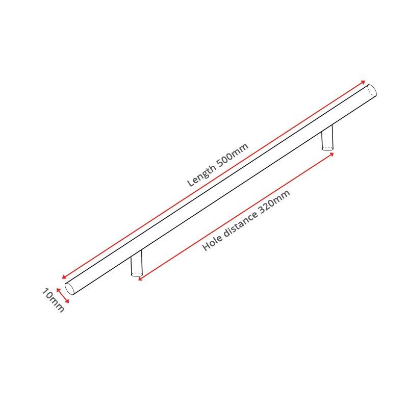 Schrankgriffe, Möbelgriffe Edelstahl 50mm-600mm - werkzeug-online24