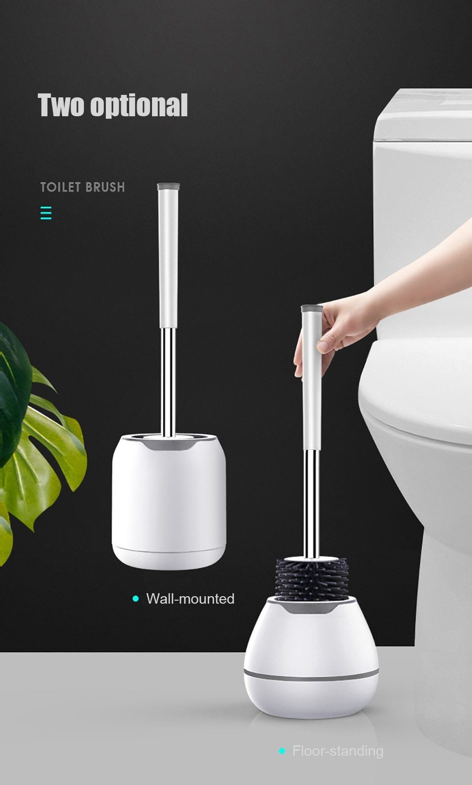 Toilettenbürste TPR Soft, Wandhalterung oder stehend - werkzeug-online24