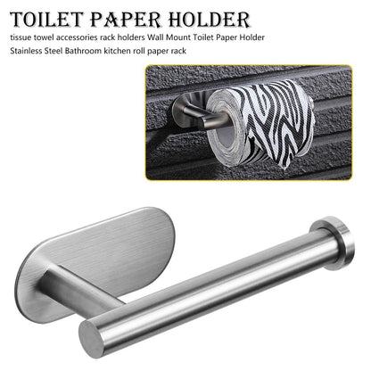 Toilettenpapierhalter, Klopapierhalter Edelstahl, selbstklebend - werkzeug-online24