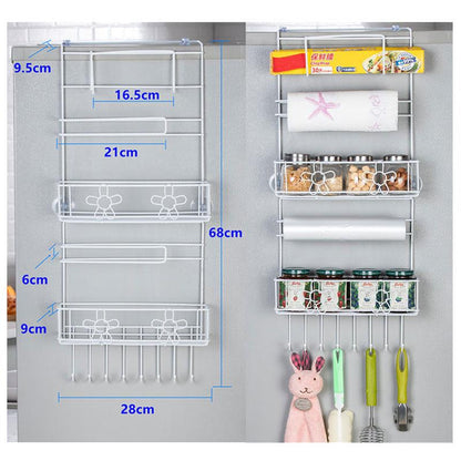 Hängeregal für Kühlschrank, Türregal, Küchenrollenhalter - werkzeug-online24