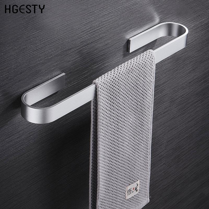 Handtuchhalter, Handtuchstange Aluminium, silber oder schwarz, kein Bohren erforderlich - werkzeug-online24
