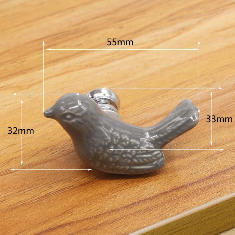 Möbelknöpfe, Schrankknöpfe, Keramik Design Vogel - werkzeug-online24