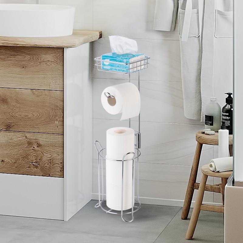 Toilettenpapierhalter Edelstahl, stehend - werkzeug-online24